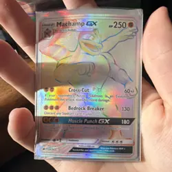 Pokemon Machamp GX 154/147 SM-Burning Shadows Secret Rare Full Art Holo Card - Image 1