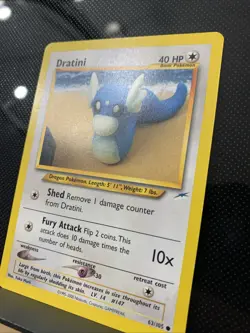 Pokemon TCG Neo Destiny 2000 Dratini Unlimited Common Card 63/105 Yuka Morii - Image 2