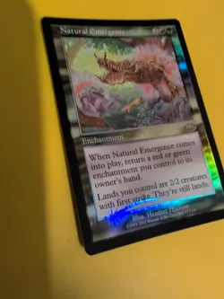 Natural Emergence. Rare Enchantment MTG Card. Planeshift.OLD VINTAGE FOIL - Image 2