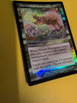 Natural Emergence. Rare Enchantment MTG Card. Planeshift.OLD VINTAGE FOIL - Image 3