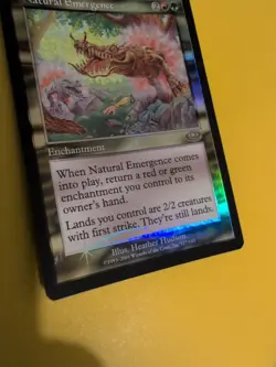 Natural Emergence. Rare Enchantment MTG Card. Planeshift.OLD VINTAGE FOIL - Image 5