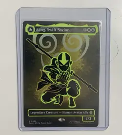 Great Spacing - Aang, Swift Savior (Borderless) (Neon Ink Foil) Avatar MTG - Image 1