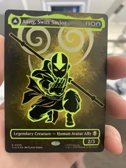 Great Spacing - Aang, Swift Savior (Borderless) (Neon Ink Foil) Avatar MTG - Image 5