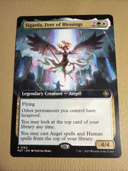 X1 non Foil extended art Sigarda, Font of Blessings from MAT - Image 1
