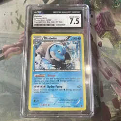 blastoise pokemon 2013 plasma blast 16 copyright error graded 7.5 CGC - Image 1