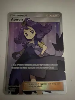 Pokemon Acerola TCG Burning Shadows Holo Full Art Ultra Rare Card 142/147 - Image 3