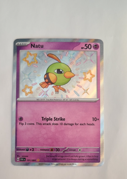 Pokemon 2024 Paldean Fates Natu 151/91 Holo Rare Baby Shiny NM - Image 1