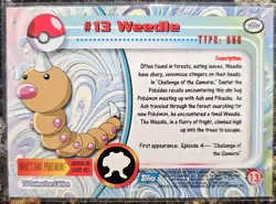 1999 Pokemon Topps Weedle 13 Ungraded NM or Better - Image 2