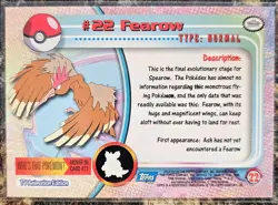 1999 Pokemon Topps Fearow 22 Ungraded NM or Better - Image 2
