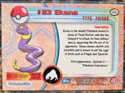 1999 Pokemon Topps Ekans 23 Ungraded NM or Better - Image 2