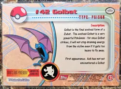 1999 Pokemon Topps Golbat 42 Ungraded NM or Better - Image 2