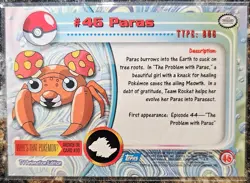 1999 Pokemon Topps Paras 46 Ungraded NM or Better - Image 2
