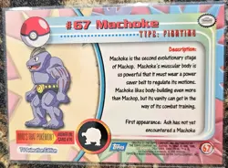 1999 Pokemon Topps Machoke 67 Ungraded NM or Better - Image 2