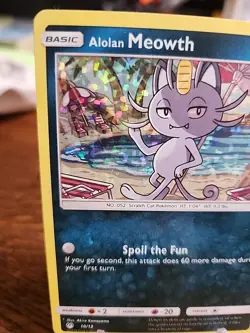 Alolan Meowth 10/12 McDonalds Promo 2019 Holo Pokemon TCG LP - Image 2