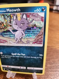 Alolan Meowth 10/12 McDonalds Promo 2019 Holo Pokemon TCG LP - Image 3