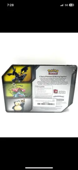 Pokemon TCG Tag Team Tin Pikachu & Zekrom GX Factory Sealed Pokemon Tin - Image 3