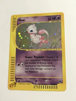 Pokemon Expedition Base Set Mew 019/165 Holo Rare 50 HP English Vintage - Image 1