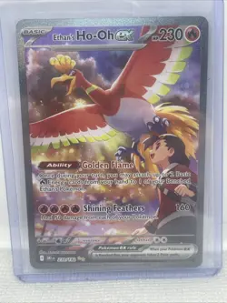 Pokemon Ethan's Ho-Oh ex 230/182 SIR Full Art Holo 230HP Destined Rivals - Image 1
