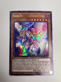 Yu-Gi-Oh Toon Dark Magician Girl DUPO-EN041 Ultra Rare 1st Edition LP - Image 1