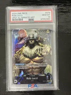 Rob Lucci OP07-079 - One Piece 500 Years In The Future Alt Art - PSA 10 - Image 1