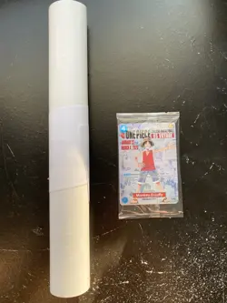 One Piece Monkey D. Luffy US College Basketball Promo Card SEALED with Poster - Image 3