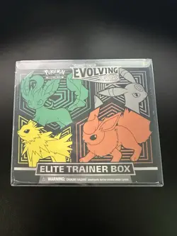 Pokemon Evolving Skies Elite Trainer Box Sleeves Energy Cards Coin Rulebook - Image 1