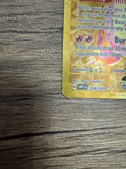Pokemon TCG Charizard EX Obsidian Flames Holo Hyper Rare Card 228/197 - Image 3