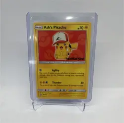 Pokemon Ash's Pikachu SM109 Promo Regular English TCG Card - Image 1