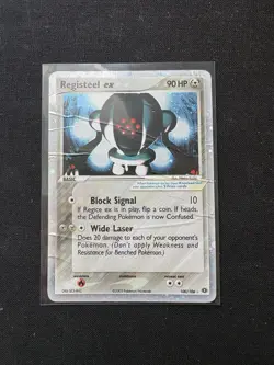 Pokemon TCG Registeel EX Ultra-Rare Card 100/106 EX Emerald Holo - Image 1