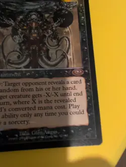 Planeswalker's Scorn. Enchantment rare MTG Card. Planeshift.OLD VINTAGE FOIL - Image 4