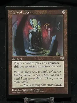 Magic the Gathering Cursed Totem - Mirage ~LP~ MTG - Image 1