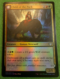 x1 Child of the Pack Innistrad: Crimson Vow Foil - #234 - Human Werewolf - Image 2