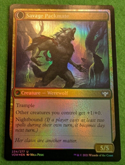 x1 Child of the Pack Innistrad: Crimson Vow Foil - #234 - Human Werewolf - Image 3