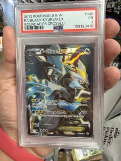 Pokemon Black Kyurem EX Full Art 145/149 Boundaries Crossed PSA 1 - Image 1