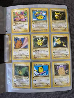 Pokemon Pikachu World Collection 2000 Complete Set 9 Cards + Folder WOTC Promo - Image 2