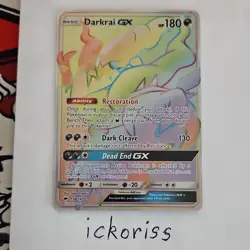 Pokemon Darkrai GX Full Art Secret Rare Holo 158/147 SM-Burning Shadows 180 HP - Image 1