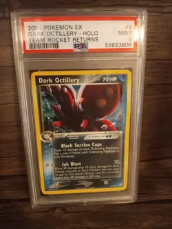 Pokemon Dark Octillery 8/109 EX Team Rocket Returns Holo Rare - PSA 9 MINT - Image 1