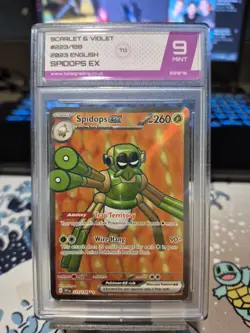 Pokemon TCG Spidops EX Scarlet Violet Base Set 223/198 Holo Ultra Rare MINT 9 - Image 1