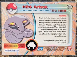 1999 Pokemon Topps Arbok 24 Ungraded NM or Better - Image 2