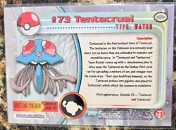 1999 Pokemon Topps Tentacruel 73 Ungraded NM or Better - Image 2