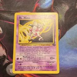 Pokemon Mr. Mime Jungle Rare 22/64 Unlimited Regular WOTC English 1999 - Image 2