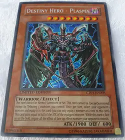 Yugioh 1x Destiny Hero Plasma CT04-EN003 Secret Rare Limited Edition Near Mint - Image 5