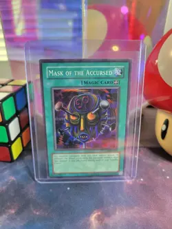 Mask Of The Accursed LON-019 Yu-Gi-Oh TCG Labyrinth Of Nightmare Super Rare MP - Image 1