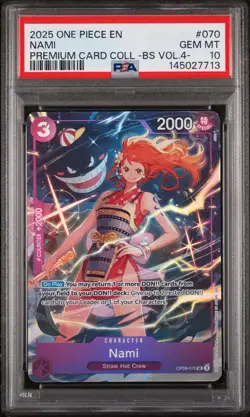 2025 ONE PIECE -BEST SELECTION VOL.4 - OP09-070 NAMI PSA 10 (Gengar Nami) - Image 1