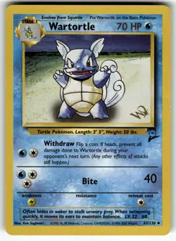 Wartortle [W Stamped] 063/130 WoTC Promo LP Pokemon Card TCG - Image 1