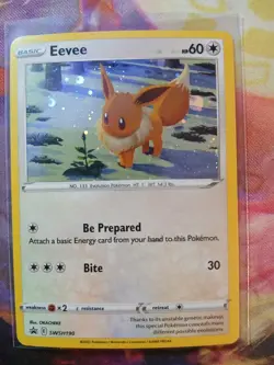 Pokemon Eevee TCG SWSH Black Star Promos Holo Card SWSH190 - Image 1
