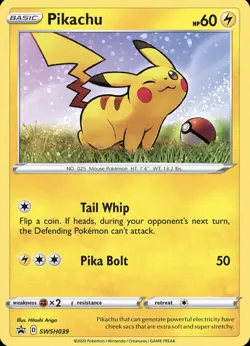 Pikachu - (General Mills) SWSH039 Miscellaneous Cards & Products Holo - Image 1