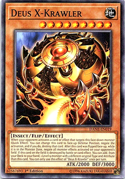 Deus X-Krawler DANE-EN019 Yu-Gi-Oh! Card Light Play 1st Edition - Image 1