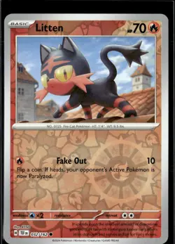 Pokemon Litten 032/162 Temporal Forces Reverse Holo Common 5 Card Lot - Image 1