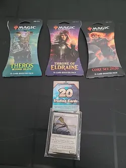 Magic The Gathering Booster Lot Of 3 2020 and Opend Prestine 20 Cards - Image 1